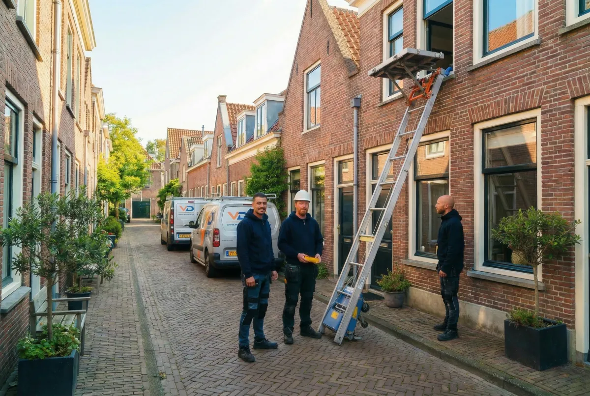 GEDA build lift operated by team in The Hague